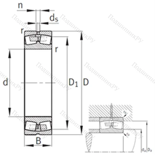 Подшипник роликовый радиальный самоцентрирующийся 22344-A-MA-T 41A