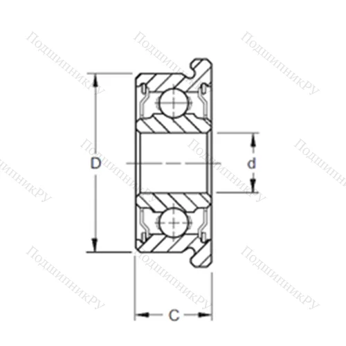 Подшипник шариковый радиальный F 61701-2RS