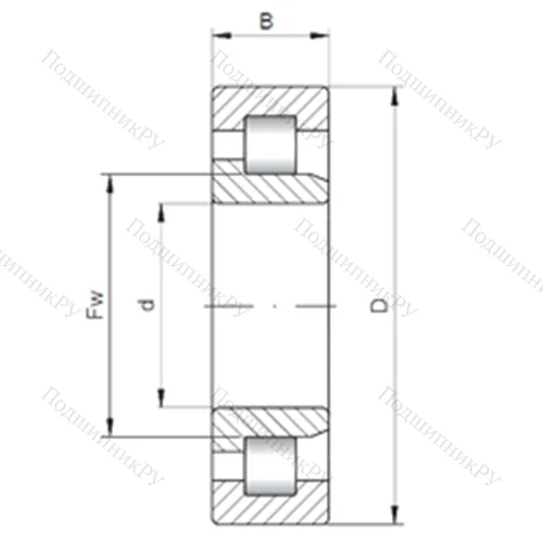 Подшипник роликовый радиальный NJ 10/560 от производителя  CX