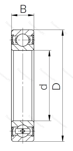 Шариковый однорядный подшипник 180314 (6314 2RS) в Липецке