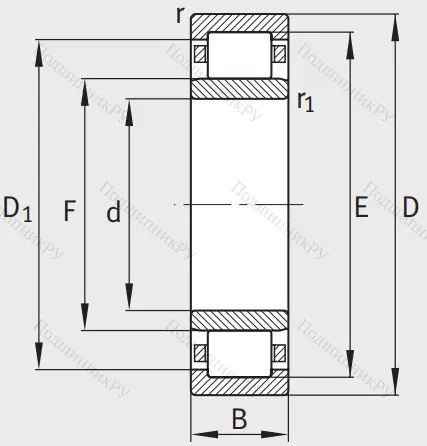 Роликовый цилиндрический подшипник NU 230 E-XL-M 1 от производителя  FAG