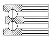 Подшипник  52309 (38309) размер 35x85x52 от производителя  SKF Подшипник  52309 (38309) размер 35x85x52 от производителя  SKF
