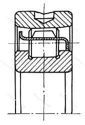 Подшипник  402411 размер 55x140x33 от производителя  ГПЗ-15 Подшипник  402411 размер 55x140x33 от производителя  ГПЗ-15