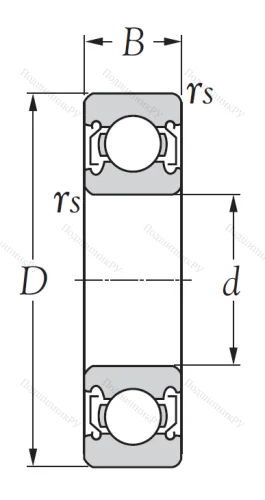 Однорядный шариковый подшипник 6907 ZZ от производителя  KSM Однорядный шариковый подшипник 6907 ZZ от производителя  KSM