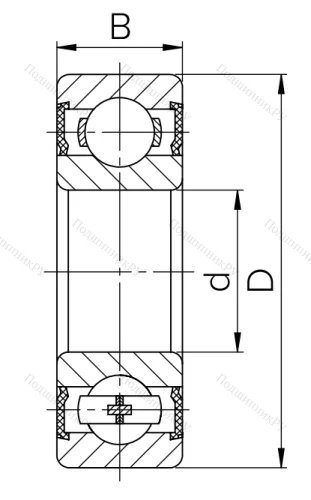 Шариковый однорядный подшипник 180322 (6322 2RS) в Липецке
