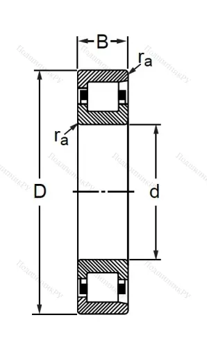 Цилиндрический роликовый подшипник 102313 (N 313 V) в Липецке