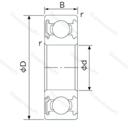 Подшипник шариковый радиальный 6900NKE