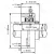 Подшипниковый узел UCFL 208 - Вал: 40 мм от производителя  LPZ