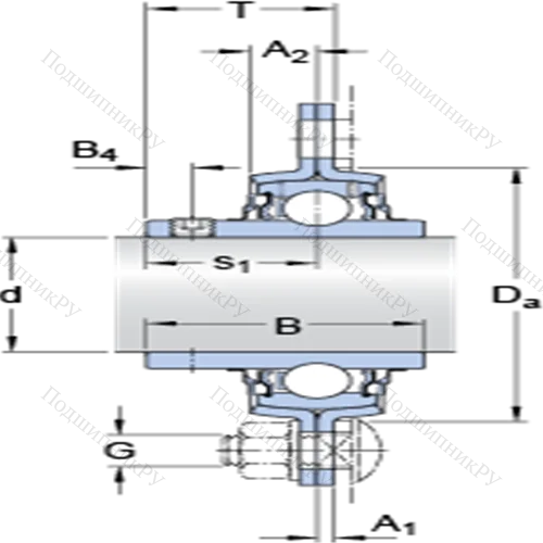Фланцевые подшипниковые узлы типа Y (литой корпус, круглый фланец, крепление стопорными винтами) PF 3/4 TR