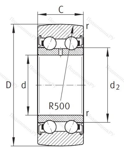 Подшипник LR 5206 2HRS TVH XL от производителя  INA