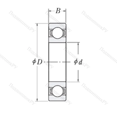 Подшипник шариковый радиальный LJ 5/8