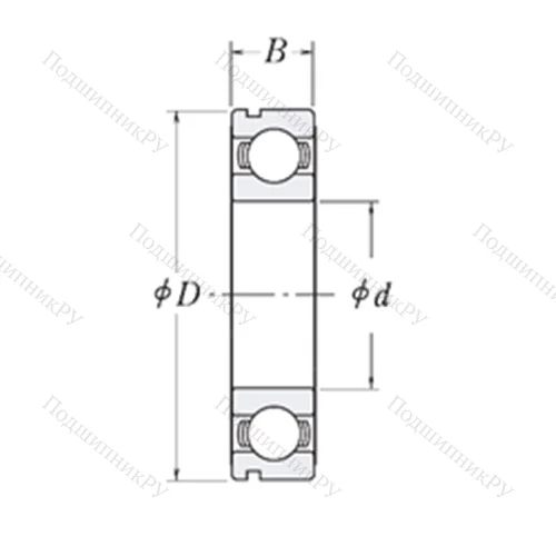 Подшипник шариковый радиальный MJ 1.7/8-N