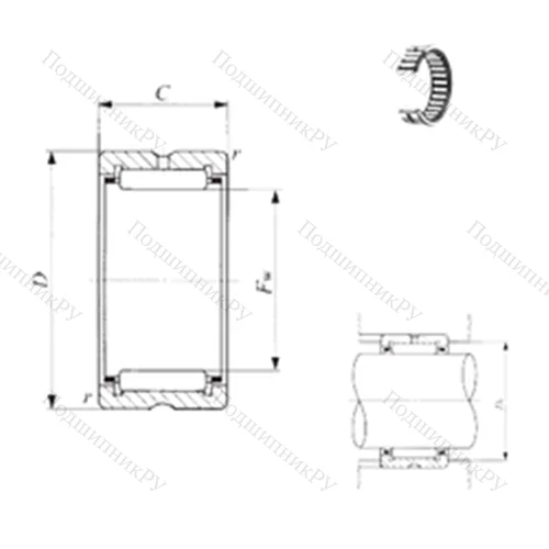 Подшипник игольчатый радиальный TAF 152320