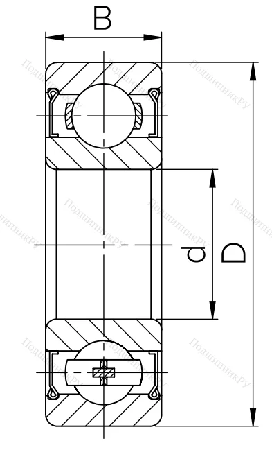 Шариковый однорядный подшипник 80314 (6314 ZZ) в Липецке
