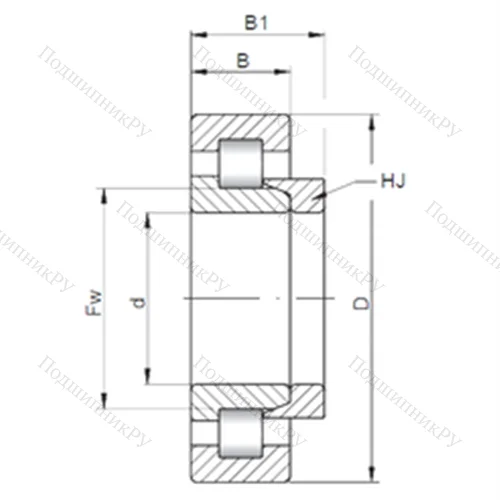 Подшипник роликовый радиальный NH 226 от производителя  ISO