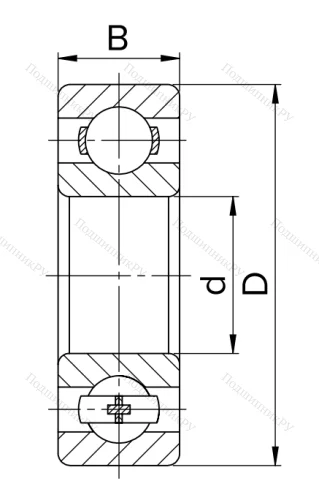 Миниатюрный шариковый подшипник 80023 (623 ZZ) в Липецке