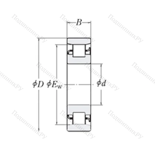 Подшипник роликовый радиальный MRJ 8.1/2