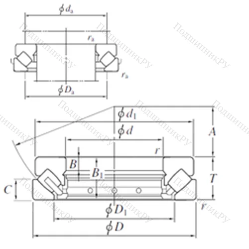 Подшипник роликовый упорно-радиальный 29444R от производителя  KOYO Подшипник роликовый упорно-радиальный 29444R от производителя  KOYO
