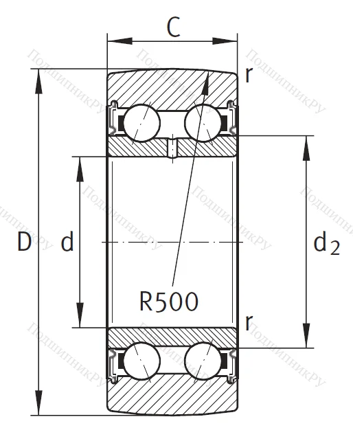 Подшипник LR 5206 2Z от производителя  INA