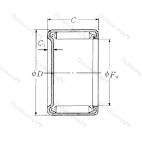 Подшипник игольчатый радиальный M-6101
