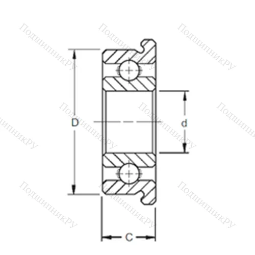 Подшипник шариковый радиальный F 627