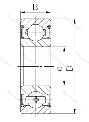 Шариковый однорядный подшипник 80201 (6201 ZZ) в Липецке
