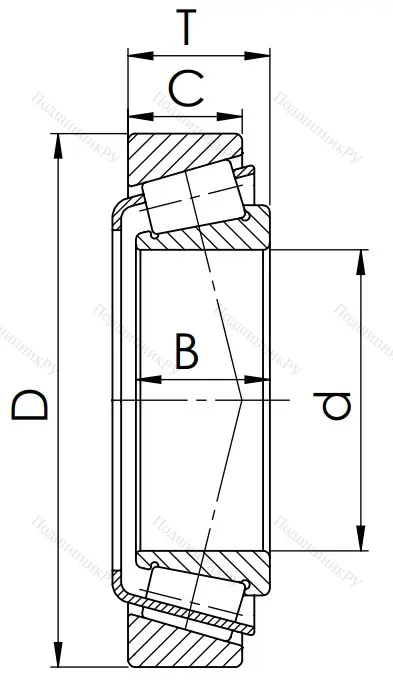 Конический роликовый подшипник 7514 (32214)