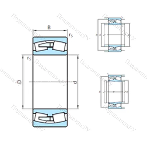 Подшипник роликовый радиальный самоцентрирующийся 23996CCW 33MB