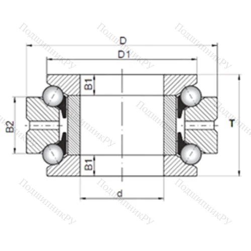 Подшипник шариковый упорно-радиальный 234756 MSP от производителя  CX