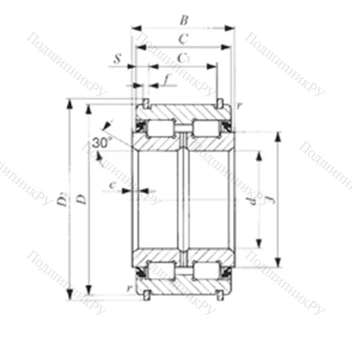Подшипник роликовый радиальный NAS 5080UU