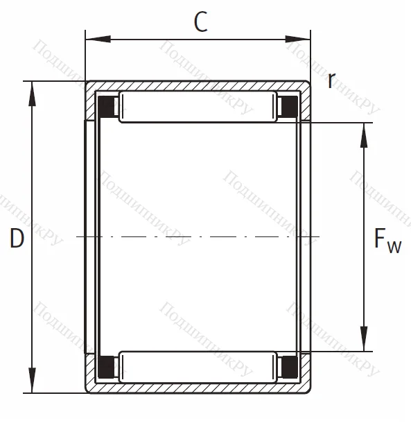 Игольчатый подшипник HK 0709 B