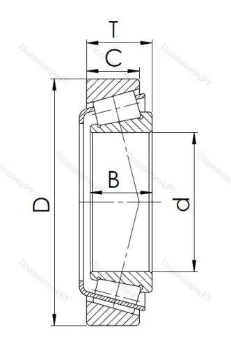 Конический роликовый подшипник 7207 (30207) в Липецке Конический роликовый подшипник 7207 (30207) в Липецке