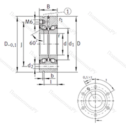 Подшипник шариковый упорно-радиальный ZKLF 3590-2RS-PE от производителя  INA