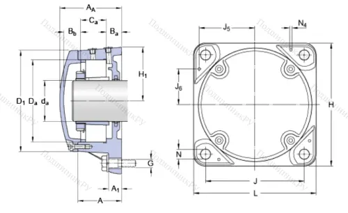 Подшипниковый фланцевый корпус FNL 516 A в Липецке