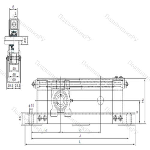 Подшипниковый узел шариковый радиальный UCTL 205+WL 400