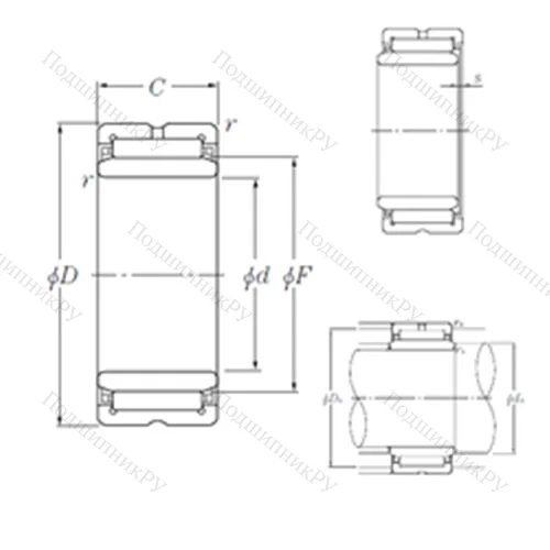 Подшипник игольчатый радиальный NK 16/16R+IR 12?16?16