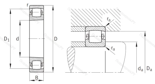 Сферический роликовый подшипник с конической посадкой на вал 20211 KTVPC 3 от производителя  FAG