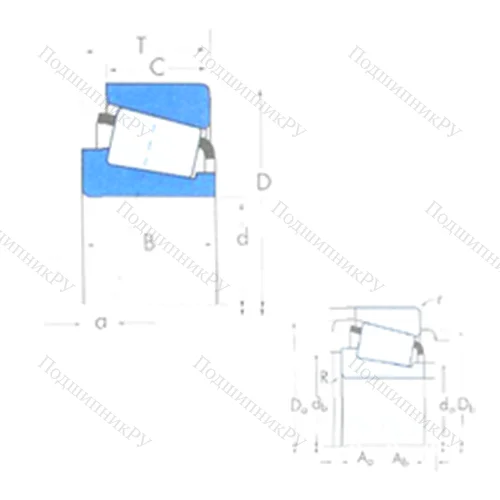 Подшипник роликовый радиально-упорный 12168/12303 от производителя  TIMKEN