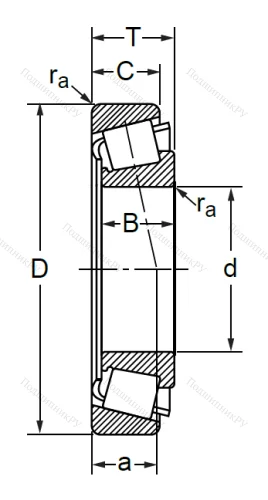 Конический роликовый подшипник 7606 (32306) в Липецке