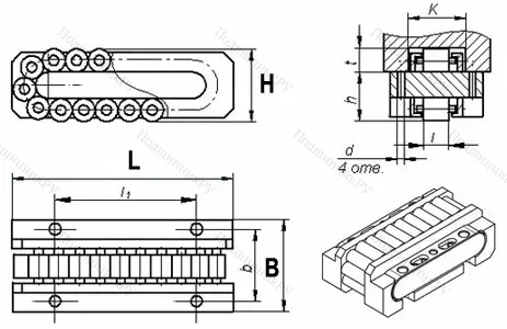 Подшипник  Р88-101 размер 75x42x22