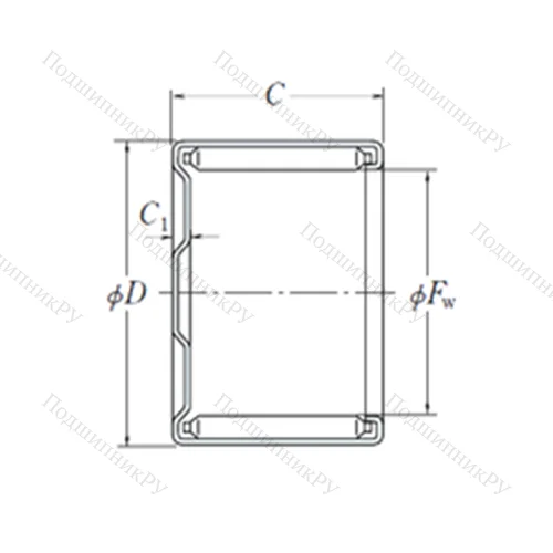 Подшипник игольчатый радиальный MF-1712