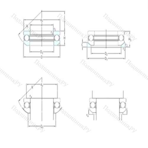 Подшипник шариковый упорный 53309+U 309