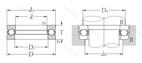Упорный шариковый подшипник 51205 от производителя  KSM Упорный шариковый подшипник 51205 от производителя  KSM