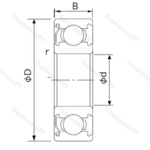 Подшипник шариковый радиальный 6910-Z от производителя  CYSD