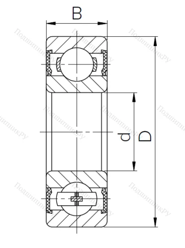 Шариковый однорядный подшипник 180100 T (6000 2RST) в Липецке