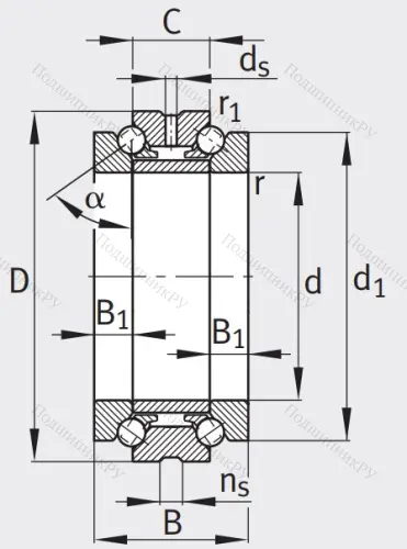 Упорный шариковый подшипник 234412-M-SP от производителя  FAG