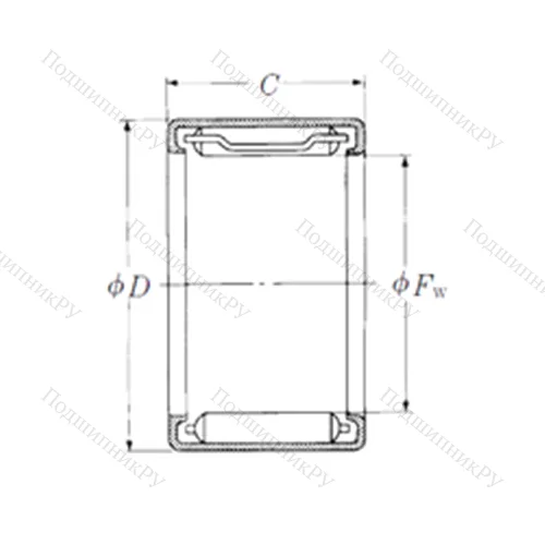 Подшипник игольчатый радиальный FJL-1725L от производителя  NSK Подшипник игольчатый радиальный FJL-1725L от производителя  NSK