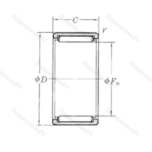 Подшипник игольчатый радиальный RLM 8510525-1 от производителя  NSK
