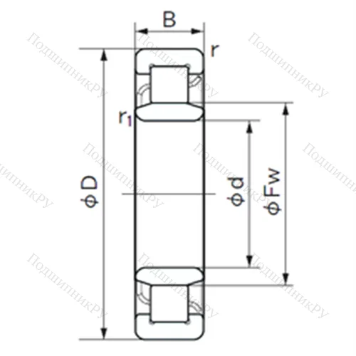 Подшипник роликовый радиальный NU 2236