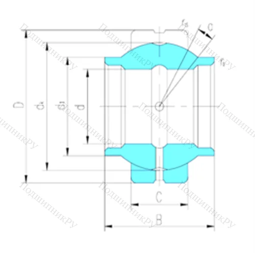 Подшипник скольжения сферический GEEW 16ES-2RS
